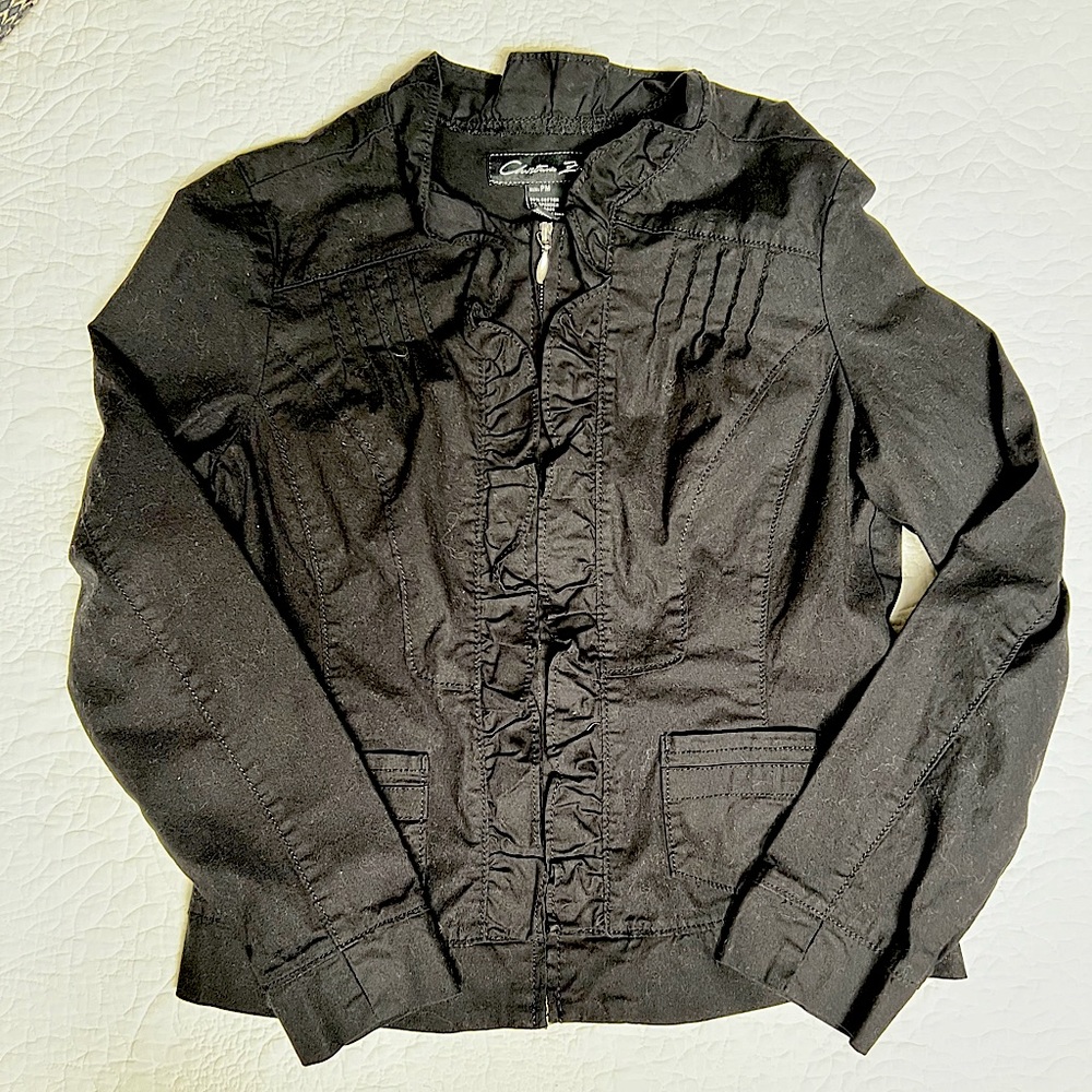 *NWOT, Cute, black, lightweight cotton jacket